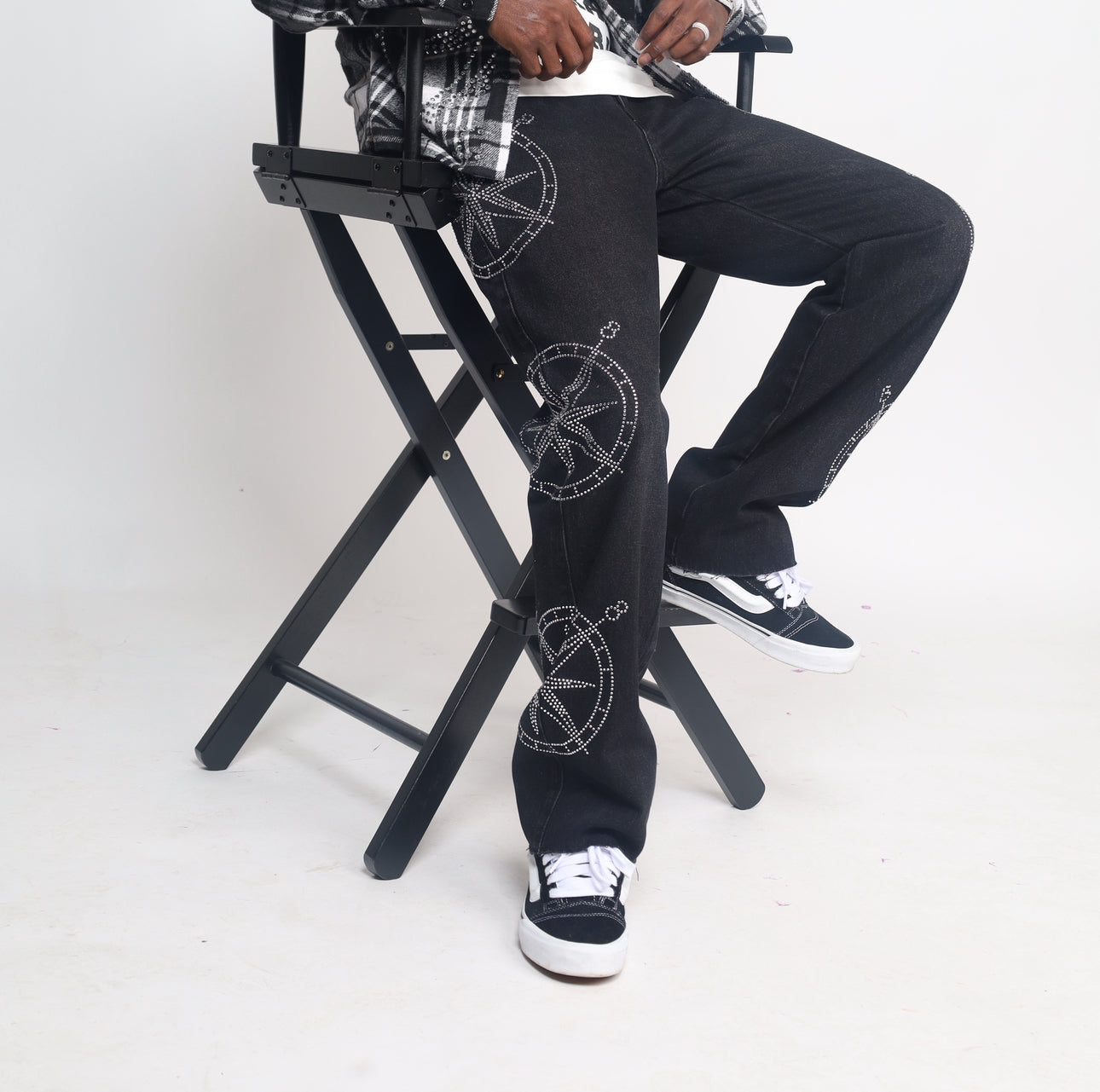 Compass Rhinestone Jeans